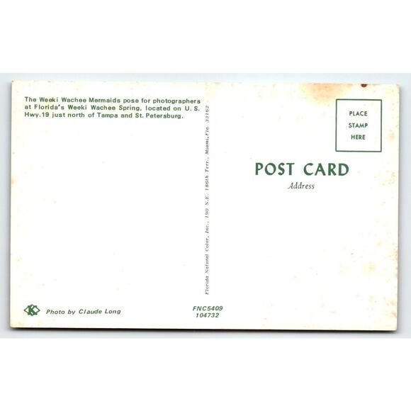 Greetings From Weeki Wachee Florida Postcard Mermaids Women Pose Outside Chrome - Picture 2 of 2